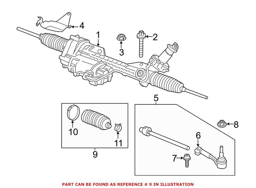 BMW Rack and Pinion Bellows - Front 32106854893